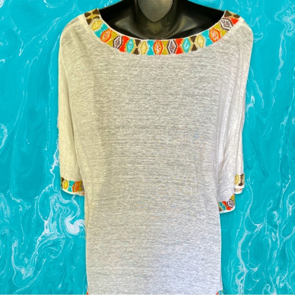 Gorgeous Tropical Beaded Blouse - Picture 2 of 12